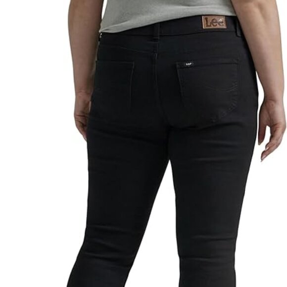 Lee Women's Black Legendary Mid Rise Bootcut Jeans 24W Regular - Picture 5 of 10